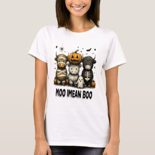 Gruseliger Halloween Highland Cow T-Shirt