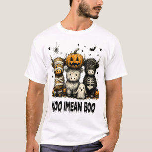 Gruseliger Halloween Highland-Rind T-Shirt