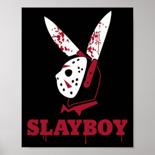 Gruseliger Halloween-Horror-Slayboy-Hockeymasken-P Poster