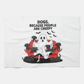 Gruseliger Halloween Hund Gruseliger Geist 23 Geschirrtuch (Horizontal)