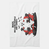 Gruseliger Halloween Hund Gruseliger Geist 23 Geschirrtuch (Vertikal)