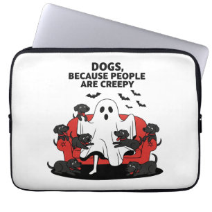 Gruseliger Halloween-Hund Gruseliger Geist 23 Laptopschutzhülle