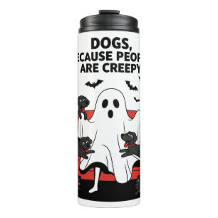 Gruseliger Halloween-Hund Gruseliger Geist 23 Thermosbecher