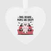 Gruseliger Halloween-Hund Gruseliger Geist Png 2 Ornament (Vorderseite)