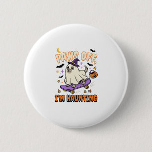 Gruseliger Halloween-Hund-Skate-Ride Button