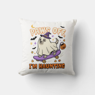 Gruseliger Halloween-Hund-Skate-Ride Kissen