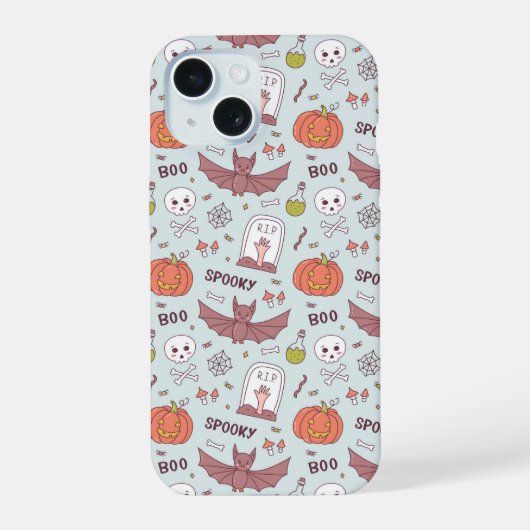 Gruseliger Halloween iPhone 15 Hülle (Rückseite)
