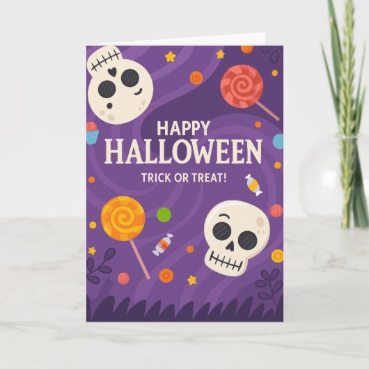 Gruseliger Halloween Karte (Vorderseite)