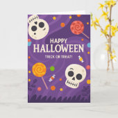 Gruseliger Halloween Karte (Gelbe Blume)