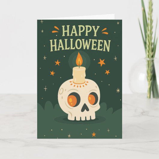 Gruseliger Halloween Karte (Vorderseite)