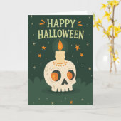 Gruseliger Halloween Karte (Gelbe Blume)