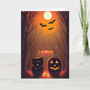 Gruseliger Halloween Karte