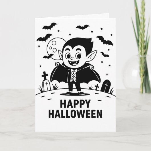 Gruseliger Halloween Karte (Vorderseite)