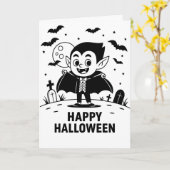 Gruseliger Halloween Karte (Gelbe Blume)