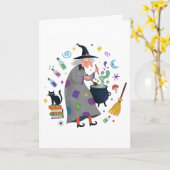 Gruseliger Halloween Karte (Gelbe Blume)
