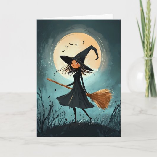 Gruseliger Halloween Karte (Vorderseite)