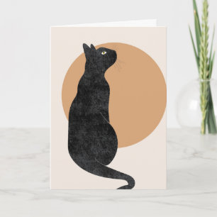 Gruseliger Halloween-Kater Karte