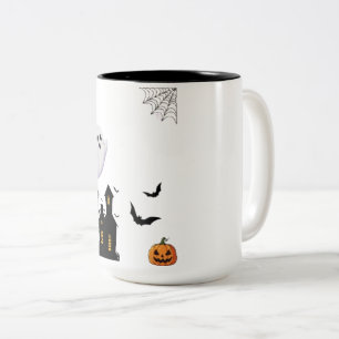 Gruseliger Halloween-Keramikbecher Zweifarbige Tasse