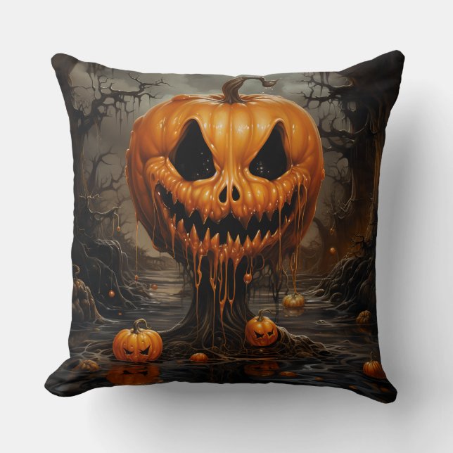 Gruseliger Halloween  Kissen (Vorderseite)