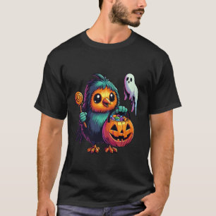 Gruseliger Halloween Kiwi Vogel Geist Gruseliger S T-Shirt