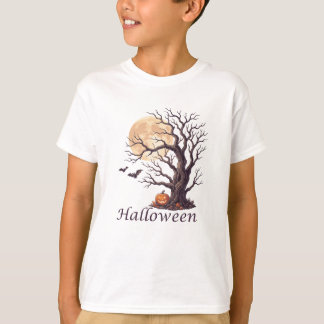 Gruseliger Halloween-Knirschbaum-Kürbis T-Shirt