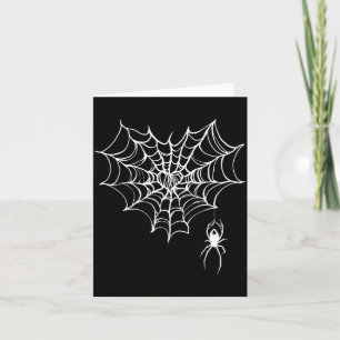 Gruseliger Halloween-Kostüm-Herz-Liebe-Spinnennetz Karte