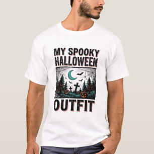 Gruseliger Halloween-Kostüm Vintage-Friedhof-T-Shi T-Shirt