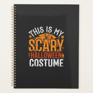 Gruseliger Halloween-Kostüm-Vintage-Grafik Planer