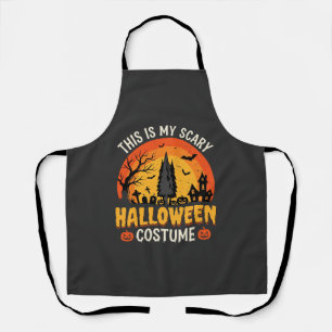 Gruseliger Halloween-Kostüm Vintage-Sonnenuntergan Schürze