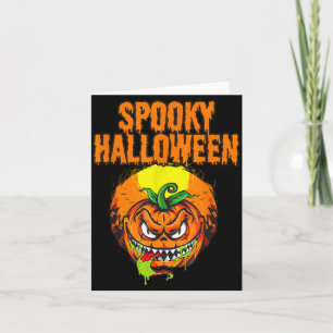 Gruseliger Halloween-Kürbis Karte