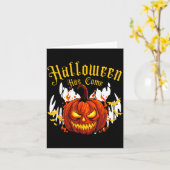 Gruseliger Halloween-Kürbis Karte (Gelbe Blume)