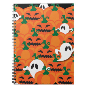Gruseliger Halloween-Kürbis-Plantage-Geister Notizblock