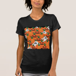 Gruseliger Halloween-Kürbis-Platz-Geister T-Shirt