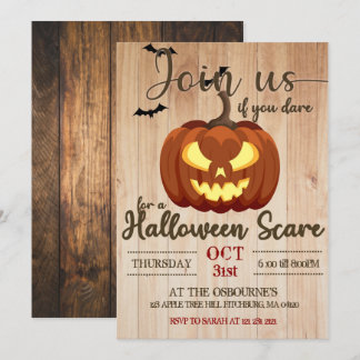 Gruseliger Halloween-Kürbis-Schnitzerei-Schrecklic Einladung
