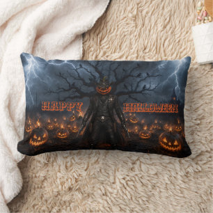 Gruseliger Halloween-Kürbis-Sheriff-Cowboy-Blitz Lendenkissen