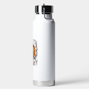 Gruseliger Halloween-Kürbis Spuknacht Geist Silhou Trinkflasche