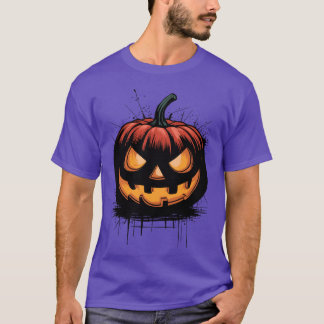 Gruseliger Halloween-Kürbis vintage T-Shirt