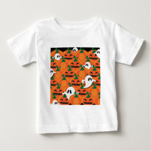Gruseliger Halloween-Kürbisfeld-Geister Baby T-shirt