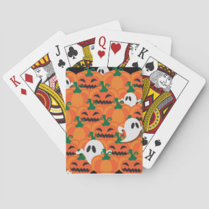 Gruseliger Halloween-Kürbisfeld-Geister Spielkarten