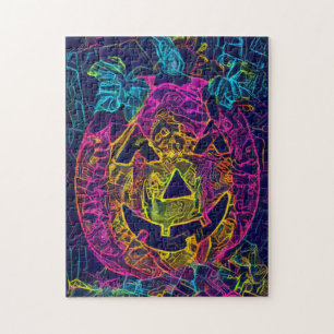 Gruseliger Halloween-Kürbisfoto-Spaß  Puzzle