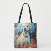 Gruseliger Halloween-Labrador mit Kürbissen Tasche (Vorderseite)