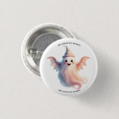 Gruseliger Halloween – Lustiger Geist Button (Vorne & Hinten)