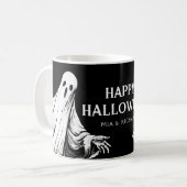 Gruseliger Halloween mit Geist Kaffeetasse (Vorderseite Links)