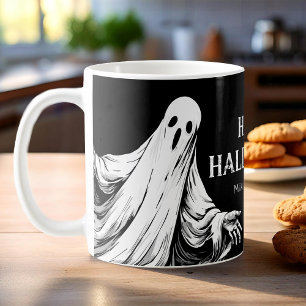 Gruseliger Halloween mit Geist Kaffeetasse