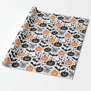 Gruseliger Halloween-Nahtloser Muster  Geschenkpapier