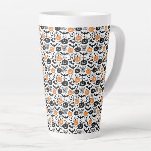 Gruseliger Halloween-Nahtloser Muster Milchtasse