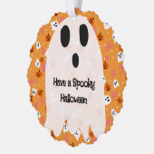 Gruseliger Halloween Ornament Karte (Links)