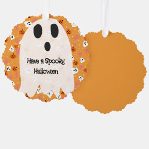Gruseliger Halloween Ornament Karte