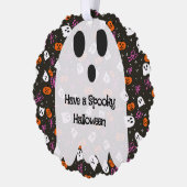 Gruseliger Halloween Ornament Karte (Links)