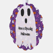 Gruseliger Halloween Ornament Karte (Links)